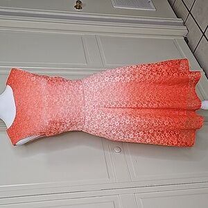 Versona Coral Ombré lace Dress Size 4